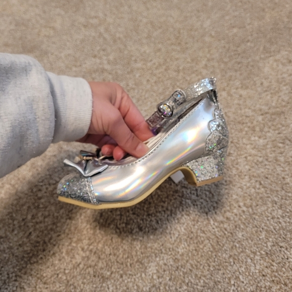 NWT Target Kids Glitter Heel Shoes Size 8 - Picture 8 of 8